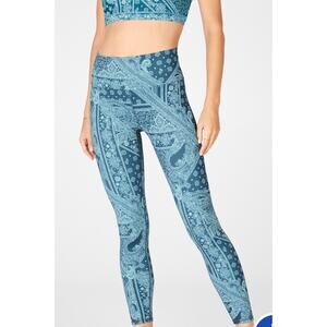 Fabletics Boost PowerHold® High-Waisted 7/8 Leggings Women's Medium Blue